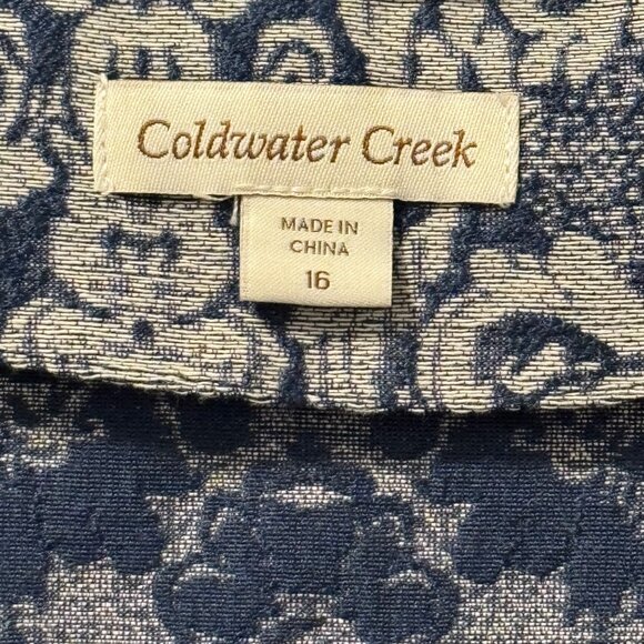 Coldwater creek jacket size 16 blue multi fabric women jacket - Picture 3 of 11